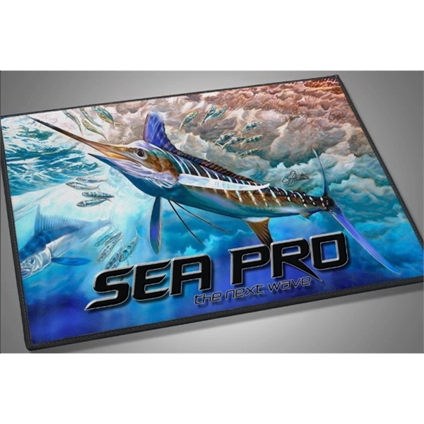 Floor Mat 24" x 36" die sublimation. Felt top with rubber... from ASI 57713 Glow Promotions / Glow Promotions