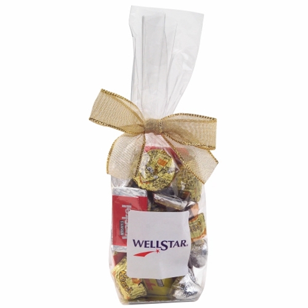 2.25" x 1.875" x 9.5" mug stuffer bag tied with a... from ASI 71685 Midnite Snax®