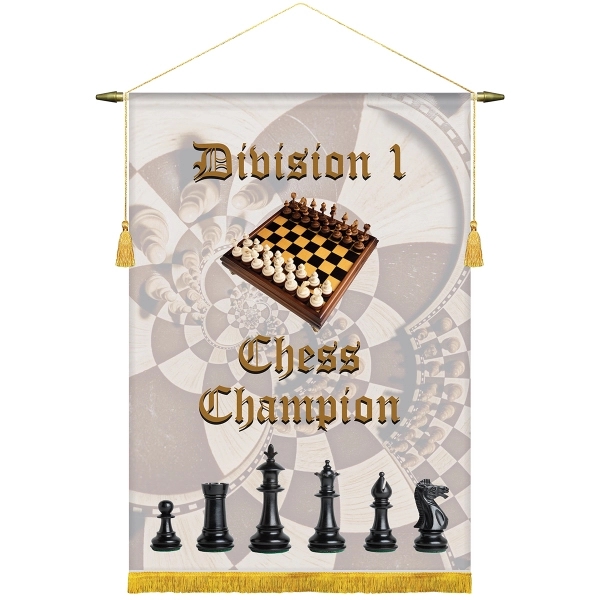 22" x 30"Custom Digitally Printed Podium Banner Straight Bottom with Fringe... from ASI 80228 Quinn