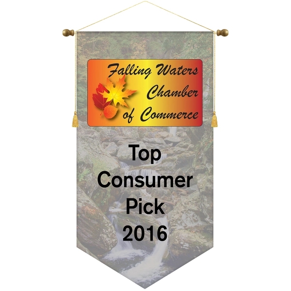 26" x 48" Custom Digitally Printed Podium Banner V Bottom without... from ASI 80228 Quinn
