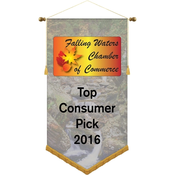 26" x 48" Custom Digitally Printed Podium Banner V Bottom with... from ASI 80228 Quinn