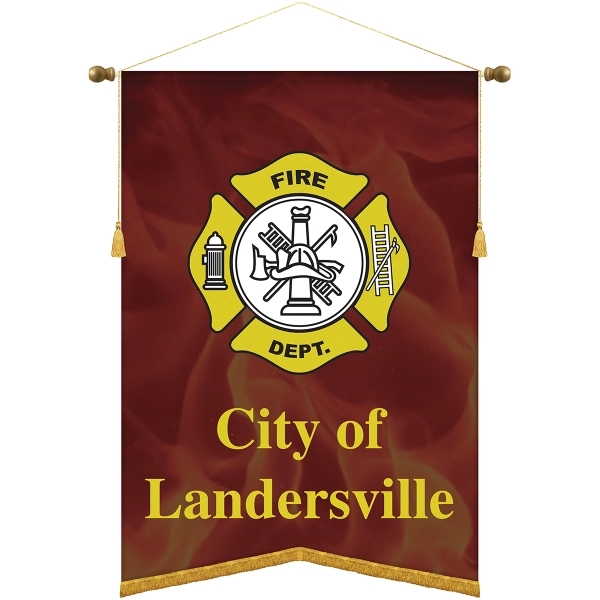 30" x 42" Custom Digitally Printed Podium Banner Angle Cut with... from ASI 80228 Quinn