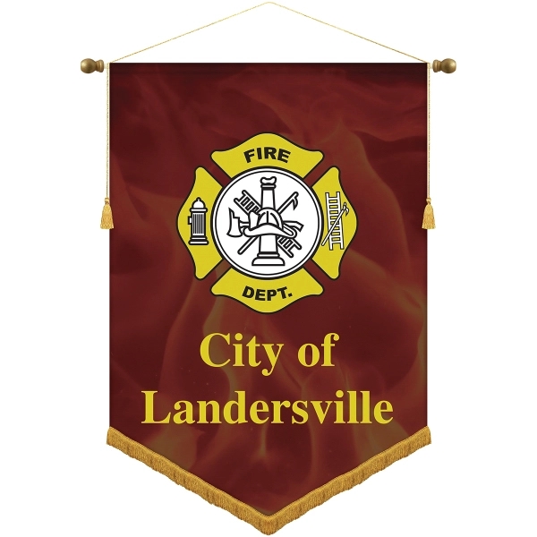 30" x 42" Custom Digitally Printed Podium Banner V Bottom with... from ASI 80228 Quinn