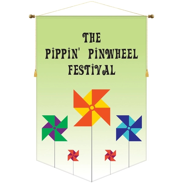 42" x 60" Custom Digitally Printed Podium Banner V Bottom without... from ASI 80228 Quinn