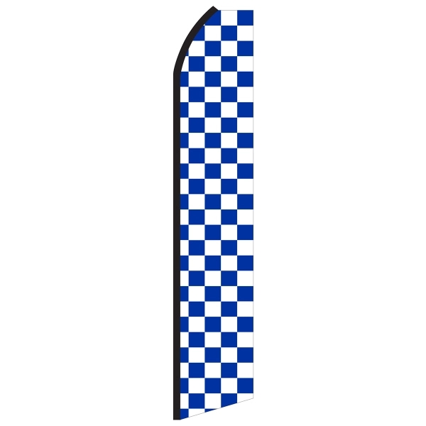 12' Digitally Printed Blue/White Checkered Swooper Banner... from ASI 80228 Quinn