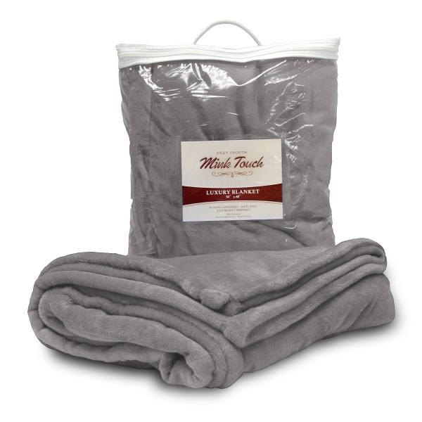 60" x 72" over-sized mink touch luxury blanket in clear zippered... from ASI 90859 Tempo Industries Inc / Tempoline