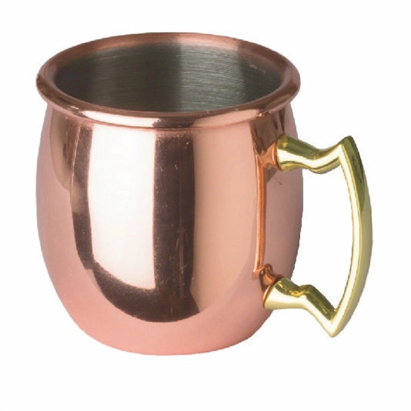 Miniature 1 3/4" stainless steel and copper Moscow Mule cocktail mug... from ASI 55450 Franmara Inc