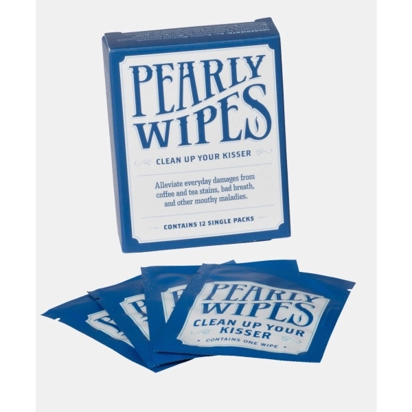 Single pack of Pearly Wipes peppermint flavored disposable dental wipes. Blank.... from ASI 55450 Franmara Inc