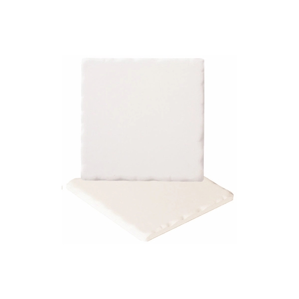 Square 4" tumble-edge absorbent stone drink coasters with cork backing.... from ASI 55450 Franmara Inc