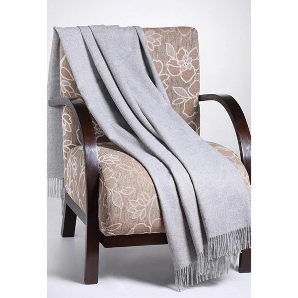 Light grey soft alpaca throw blanket.  Add embroidery, patch or... from ASI 98085 Wolfmark