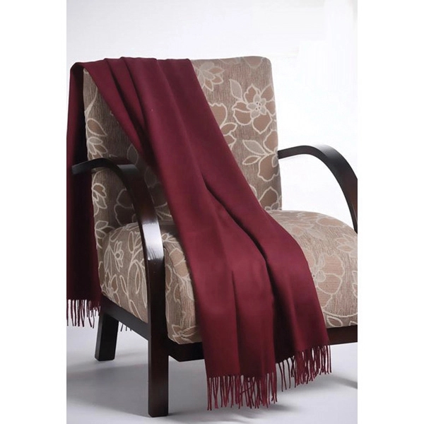 Maroon soft alpaca throw blanket. Add embroidery, patch, or label for... from ASI 98085 Wolfmark