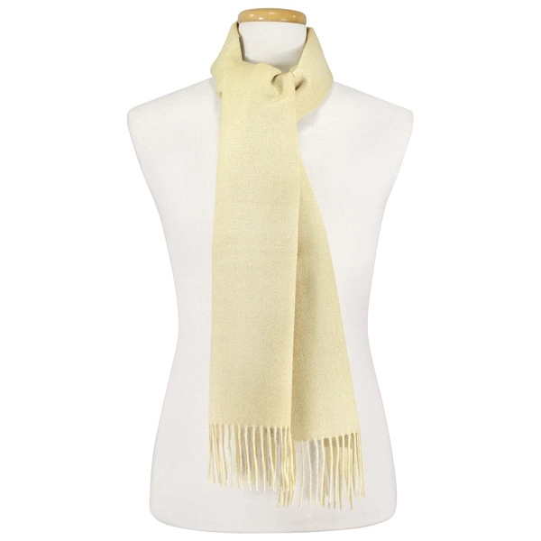 100% Alpaca soft winter scarf made in Peru.  Add embroidery,... from ASI 98085 Wolfmark