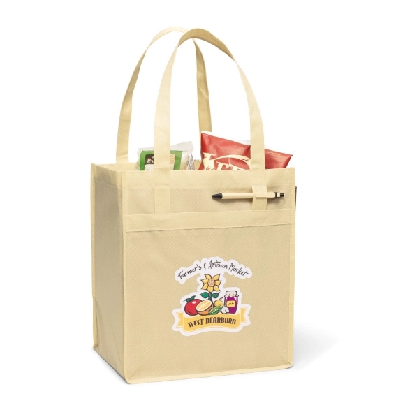 Non woven deluxe grocery shopper with 24" shoulder straps.... from ASI 56070 Gemline / Gemline®