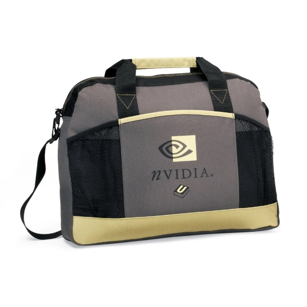 Polyester portfolio with adjustable shoulder strap and ID window on back.... from ASI 56070 Gemline / Gemline®