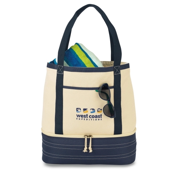 Cotton insulated tote with 10 can capacity, PEVA heat-sealed lining and... from ASI 56070 Gemline / Gemline®