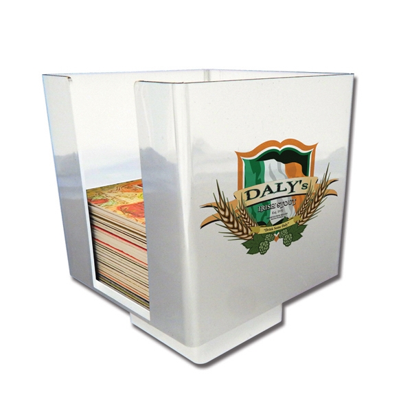 4.4" x 4.4" x 5.4" white plastic bar top caddy for... from ASI 62677 iline PROMO (The Innovative Line) / iline IMPORTS