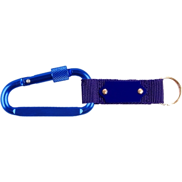 Carabiner with secured screw and metal plate, solid aluminum construction.... from ASI 74585 Nu Promo International / Nu Promo Line