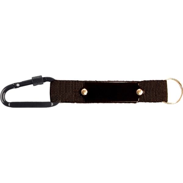 Carabiner with secured screw and metal plate, solid aluminum construction.... from ASI 74585 Nu Promo International / Nu Promo Line