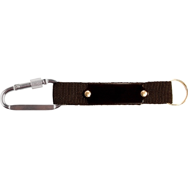 Carabiner with secured screw and metal plate, solid aluminum construction.... from ASI 74585 Nu Promo International / Nu Promo Line