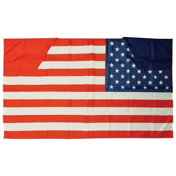 3' x 5' Digitally printed single reverse knitted polyester USA spirit... from ASI 80228 Quinn