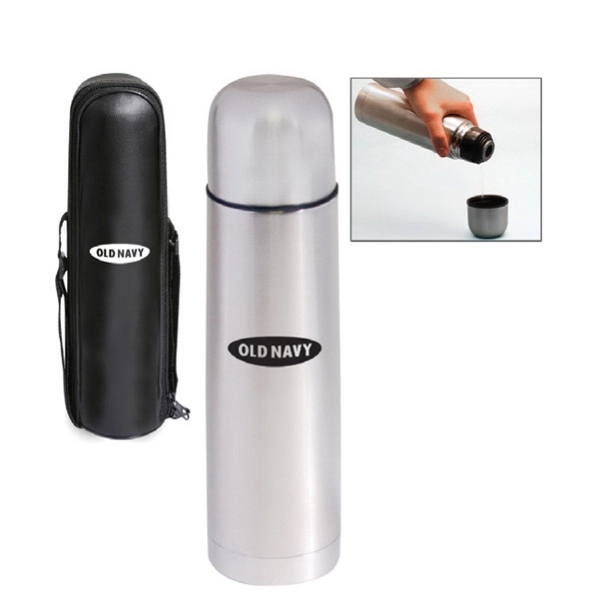 Stainless steel thermal bottle with vinyl zipper carrying case.... from ASI 31570 Advantage Industries / AdVantage Line®