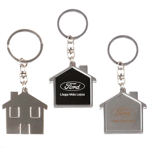 Rectangular shape chrome metal key holder... from ASI 74585 Nu Promo International / Nu Promo Line