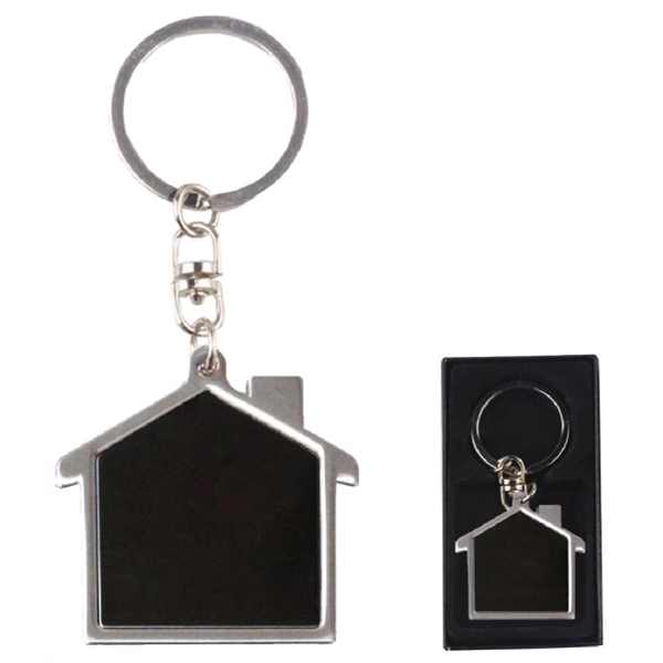 Rectangular shape chrome metal key holder... from ASI 74585 Nu Promo International / Nu Promo Line