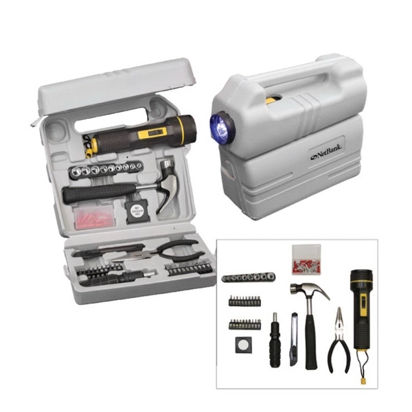 126-piece tool set with LED flashlight and carrying case.... from ASI 31570 Advantage Industries / AdVantage Line®