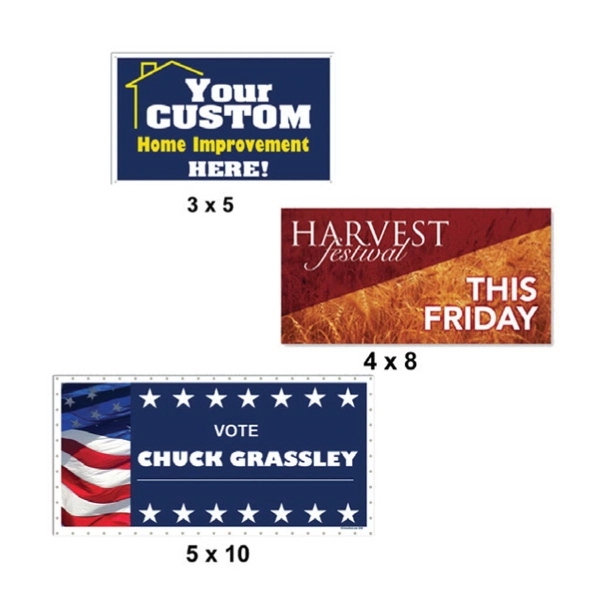Full color indoor / outdoor banner with grommets.... from ASI 31570 Advantage Industries / AdVantage Line®