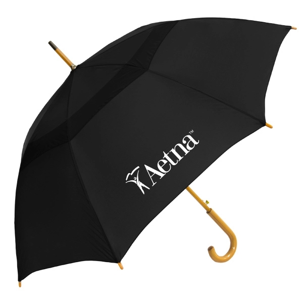 Customizable umbrella with push-button automatic opening and 48" vented arc and... from ASI 89955 StrombergBrand / Stromberg Brand Stromberg