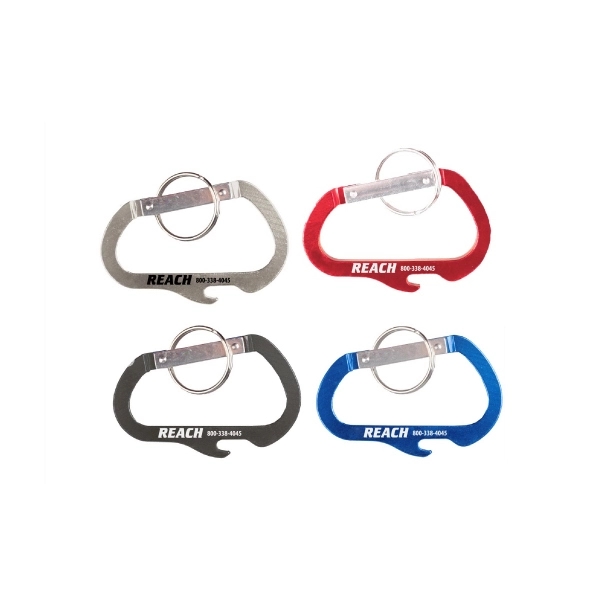 Carabiner with Bottle Opener and Key Ring... from ASI 74585 Nu Promo International / Nu Promo Line