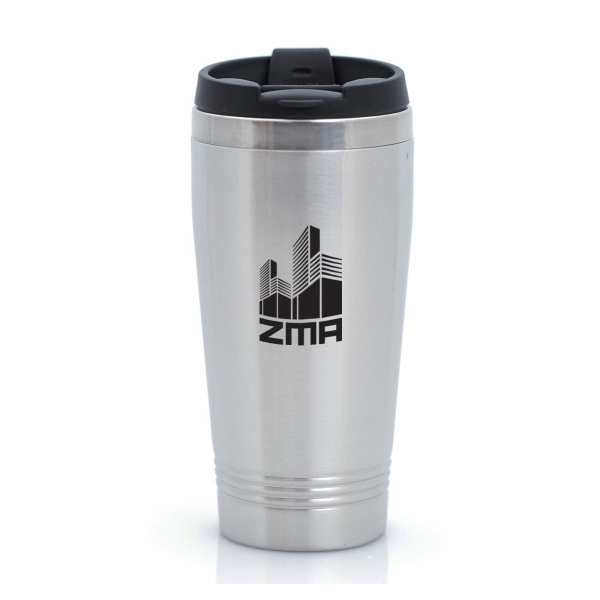 16 oz. Stainless Steel Travel Tumbler Stainless Steel Exterior and Interior... from ASI 40544 Binaco / Binaline