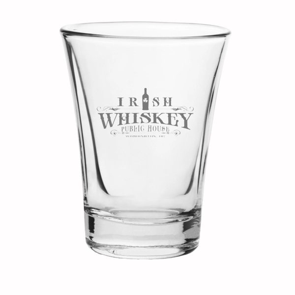 2 oz. clear shot glass, measuring 3.9"H x 2.1" rim x... from ASI 39552 BEL Promo
