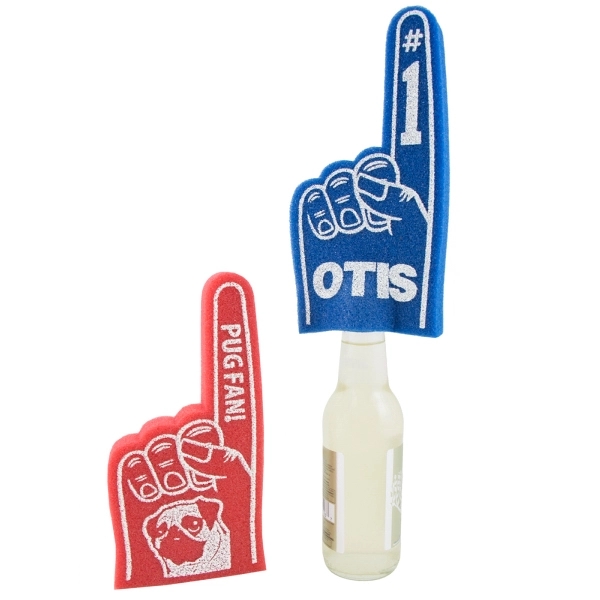 Foam hand, 7.5" with a 2 finger slot for understated fun.... from ASI 54886 Foamworx / FoamWorx