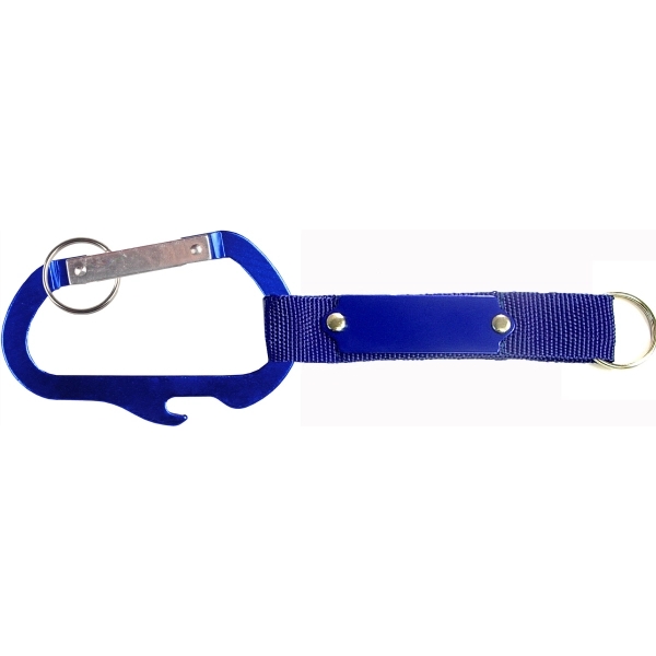 3 inches carabiner with bottle opener, large metal plate and split... from ASI 74585 Nu Promo International / Nu Promo Line