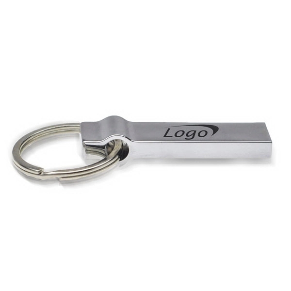 Metal USB drive with slender casing and included keyring; offered in... from ASI 63776 KTI Networks Inc / KTI Promo