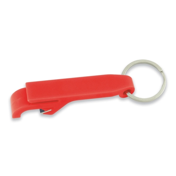 Bottle Opener Keychain with Splitring will open bottles and pull tabs... from ASI 93520 Ventura Inc