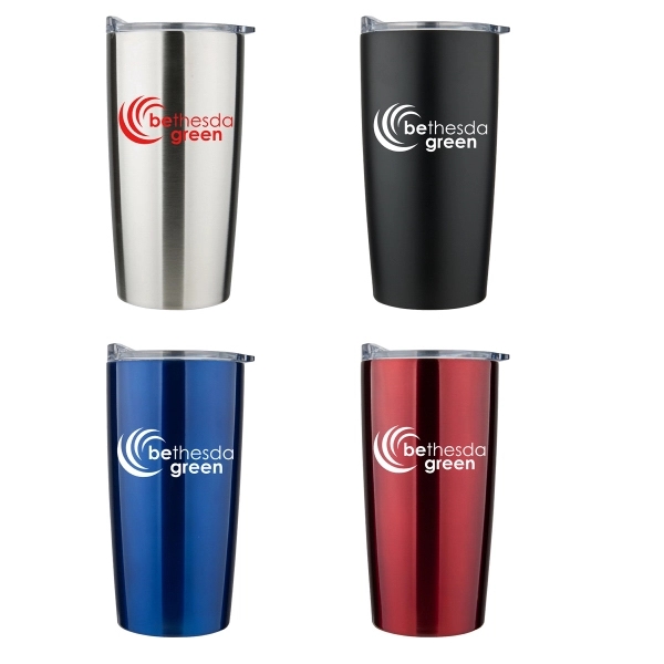 20 oz. Vail vacuum-insulated stainless-steel tumbler with push-on lid; keeps drinks... from ASI 90859 Tempo Industries Inc / Tempoline