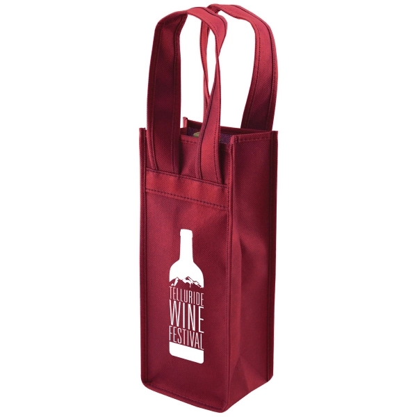 4.5" x 11" x 3.5" 1-bottle tote bag with reinforced 16"... from ASI 75731 PWS / Pacific Western Sales/PWS