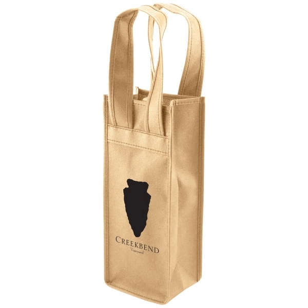 4.5" x 11" x 3.5" 1-bottle tote bag with reinforced 16"... from ASI 75731 PWS / Pacific Western Sales/PWS