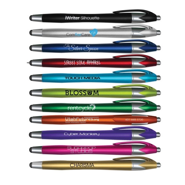 Retractable Ball Point Pen & Stylus Combo with Black or Blue... from ASI 67675 Liqui-Mark Corp
