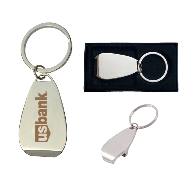 Metal Bottle Opener, key holder with case... from ASI 74585 Nu Promo International / Nu Promo Line
