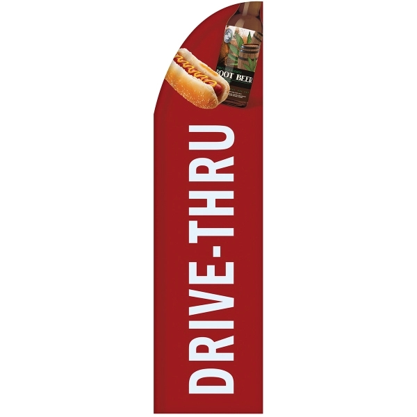 3' x 12' custom single reverse half drop flag.... from ASI 80228 Quinn