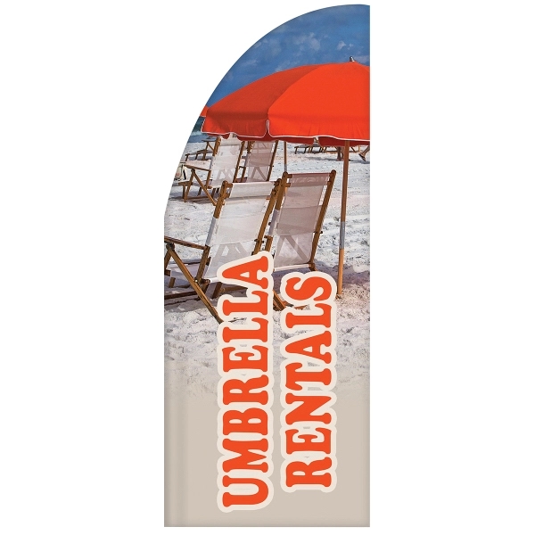 3' x 8' custom single reverse half drop flag.... from ASI 80228 Quinn