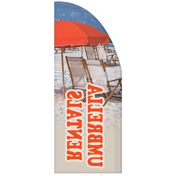 3' x 8' custom single reverse half drop flag.... from ASI 80228 Quinn