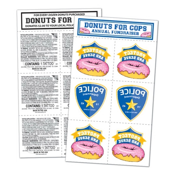 Features a 1" header and 6 designs, with removable right-reading header... from ASI 43530 California Tattoos