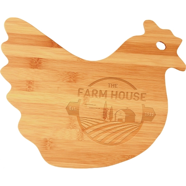 This 10 7/8" x 13 1/2" wood cutting board features an... from ASI 92531 Unique Custom Products / UCP