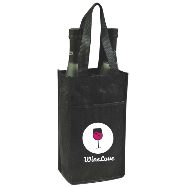 Double wine bottle holder with front open pocket... from ASI 34800 Alstar Creations / Alstar Line