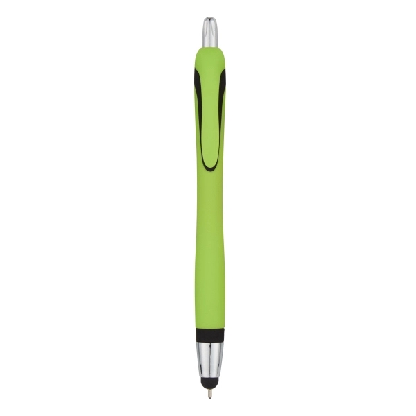 Ava Sleek Write Pen with Stylus.  Plunger Action. Push Down... from ASI 61125 Hit Promotional Products