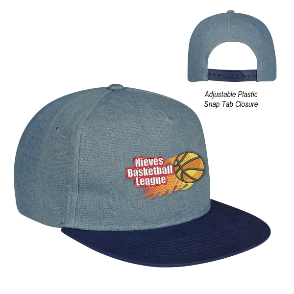 100% cotton 5-panel denim cap... from ASI 61125 Hit Promotional Products